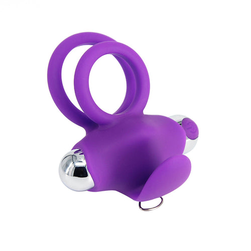 Electric Sex Toy Vibrating Cock Ring Enhancer Time Delay Ring Message Wand for Men