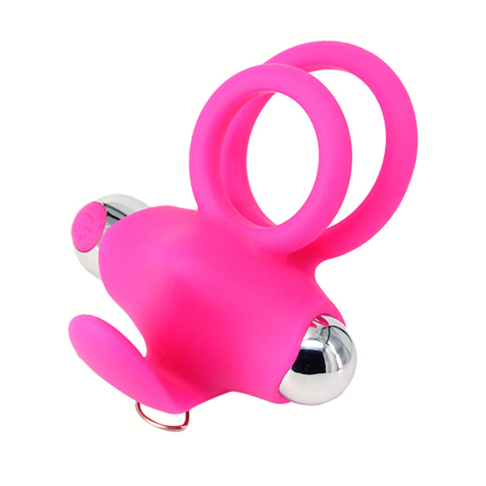 Electric Sex Toy Vibrating Cock Ring Enhancer Time Delay Ring Message Wand for Men