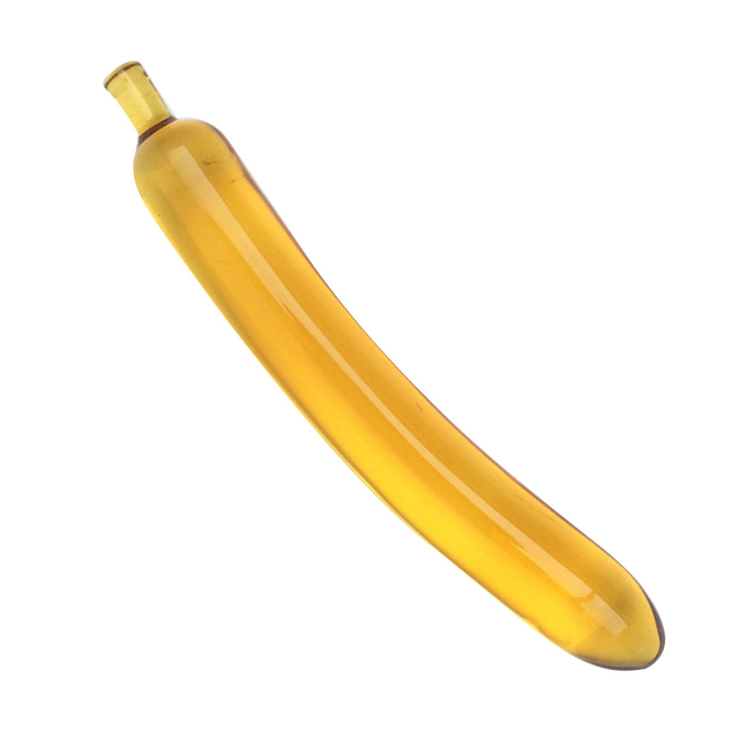 Funny Clear Dildo Glass Crystal Artificial Penis Waterproof Banana Dildos Adult Pleasure Toy for Women